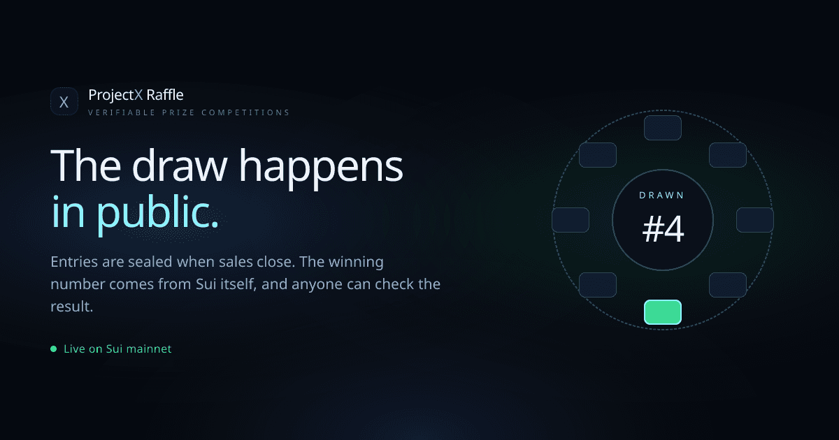 ProjectX Raffle — the draw happens in public